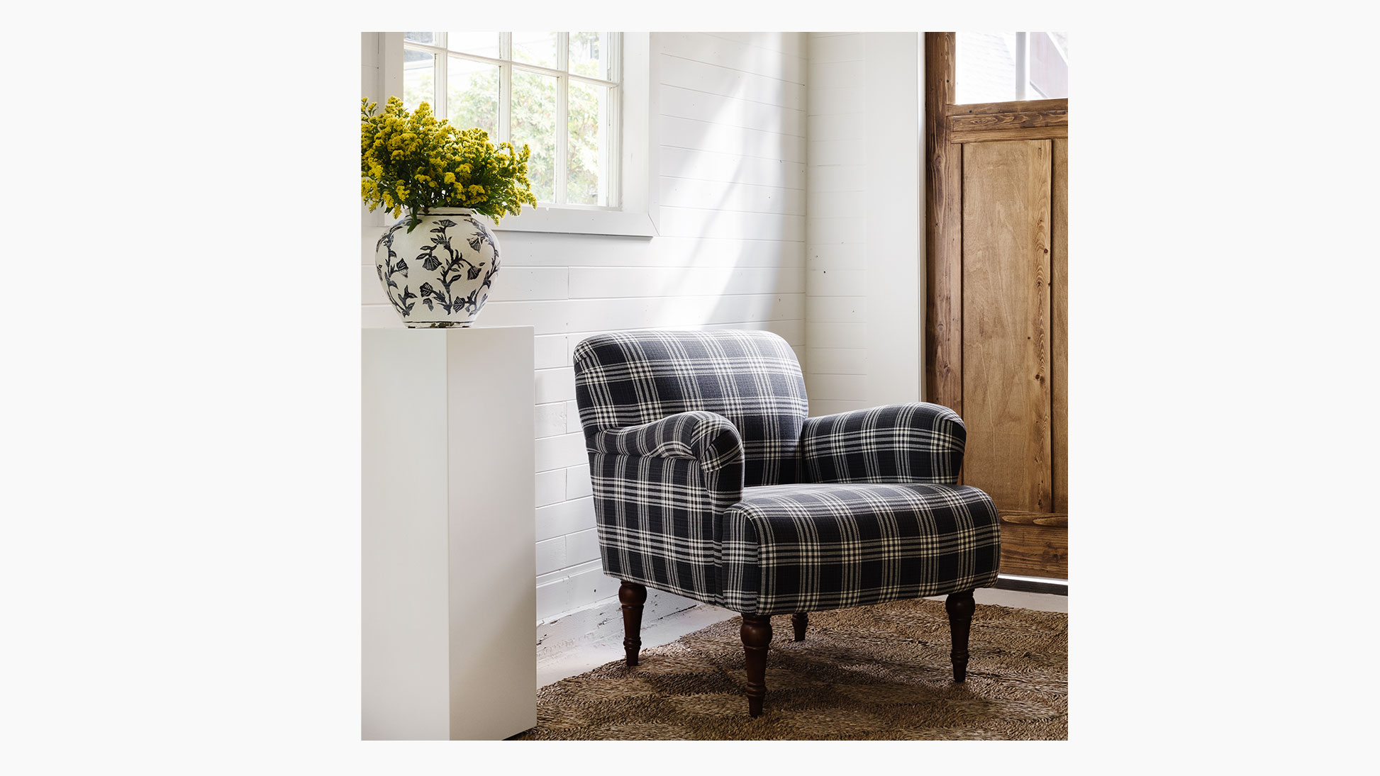 Charcoal Fritz Upholstered Custom Traditional Accent Chair The