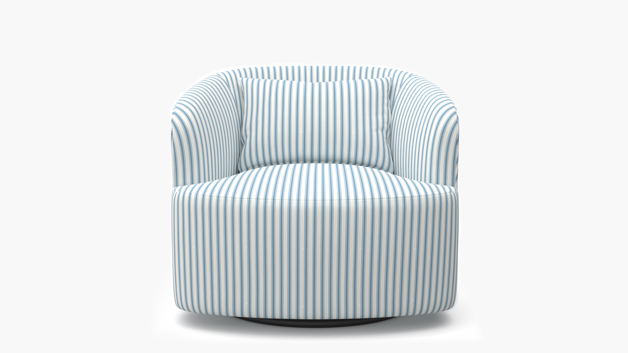 Deco Swivel Chair | Cornflower Classic Ticking Stripe
