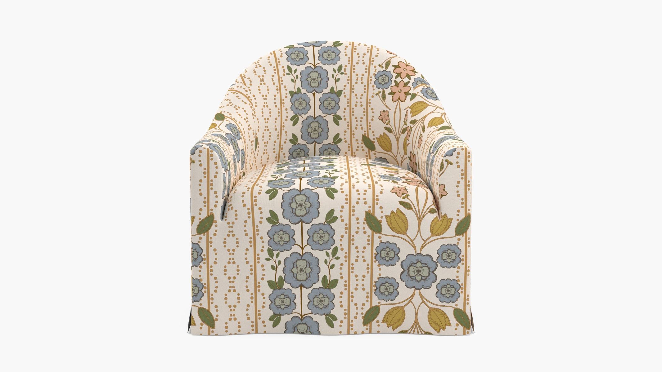 Slipcover Swivel Chair - Extra Slipcover | Colonial Blue Floriline