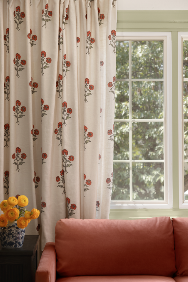 Cornflower Classic Ticking Stripe Upholstered Custom Printed Linen