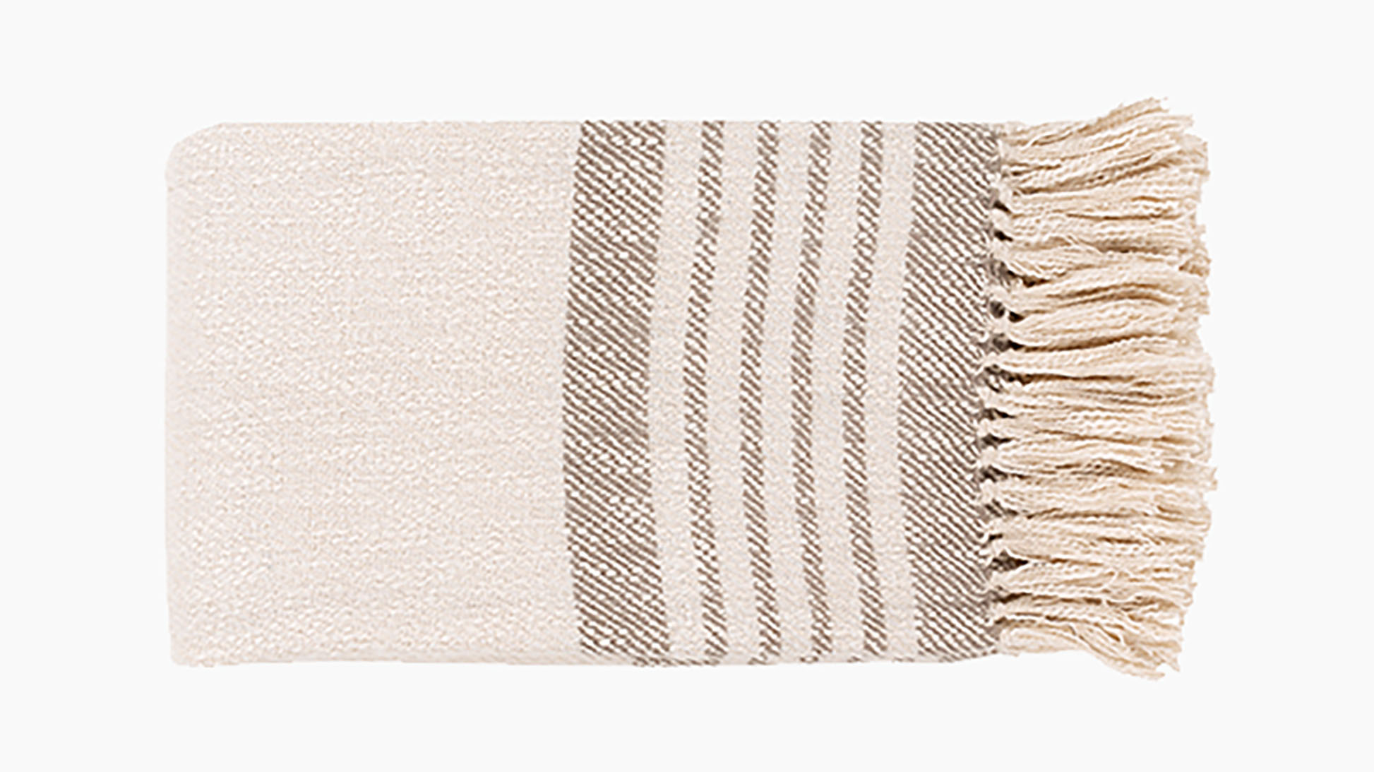 Cabin Stripe Throw Blanket | Taupe