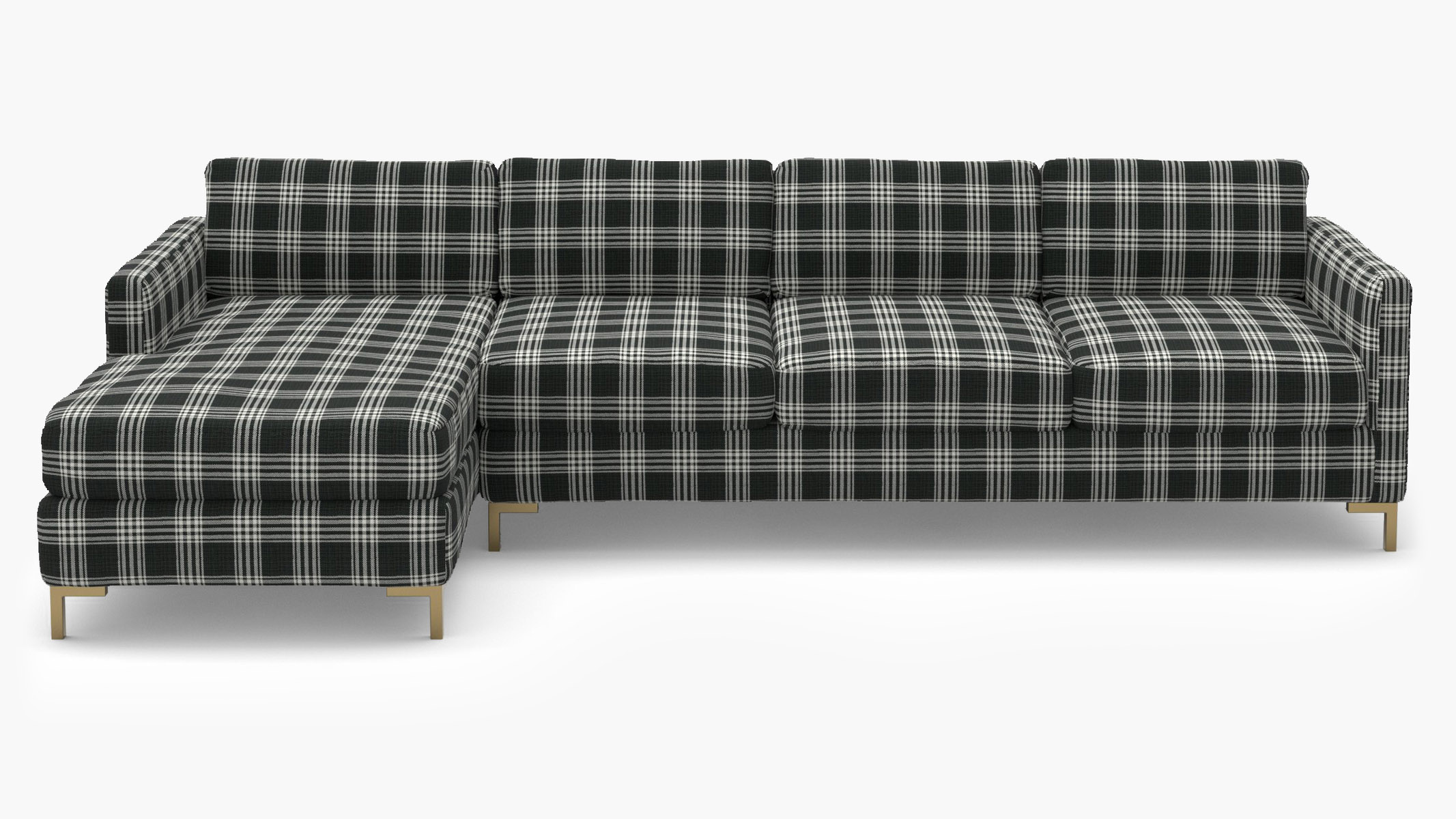 Modern Sectional, Left Facing | Brass
