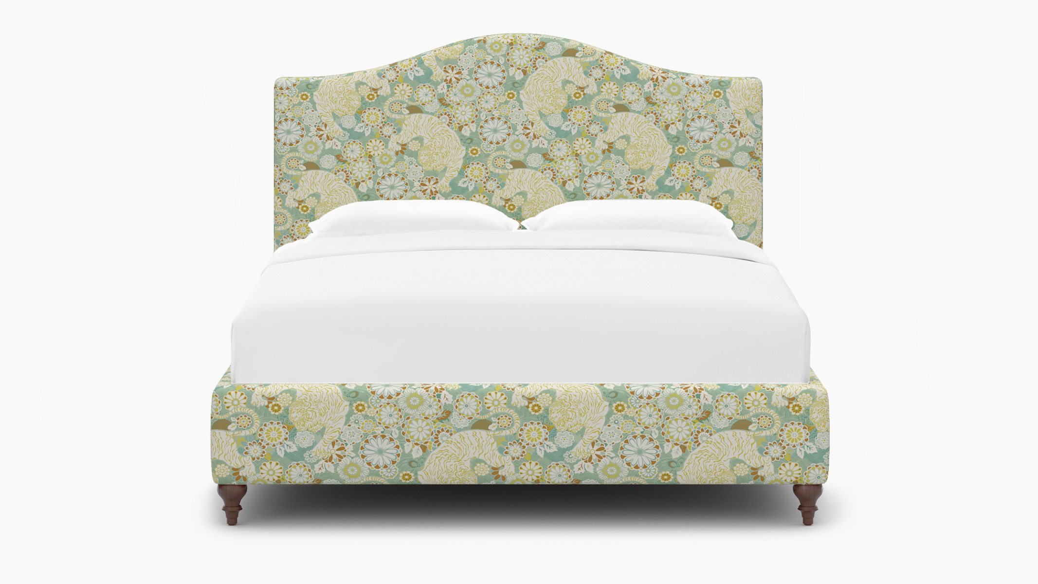Cornflower Classic Ticking Stripe Upholstered Custom Printed Linen