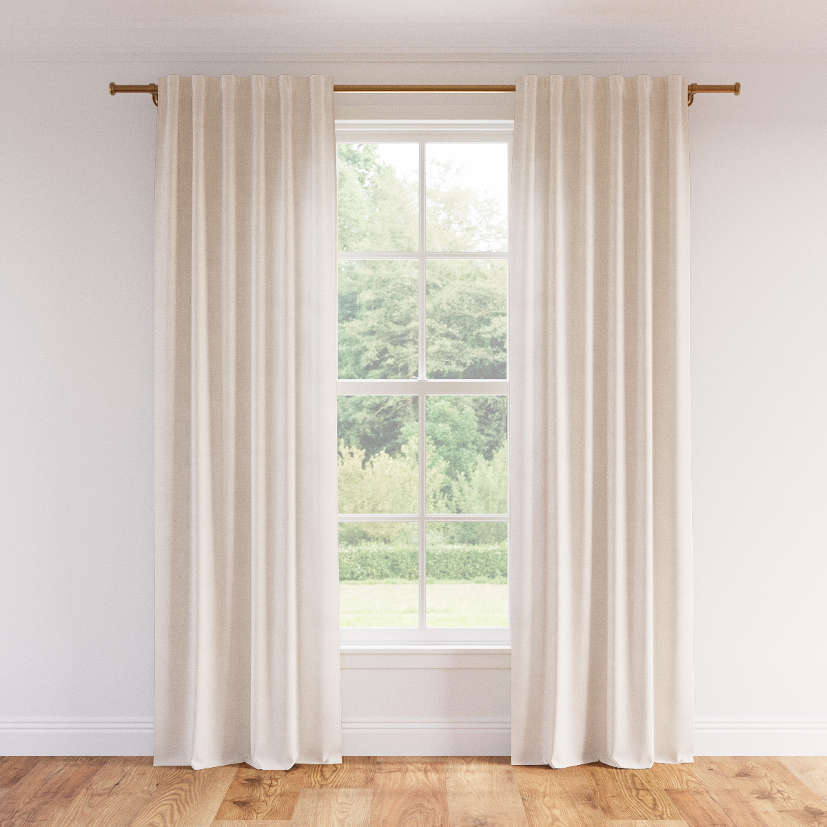 Linen Privacy Curtain | 50" x 96" | Antique White Linen