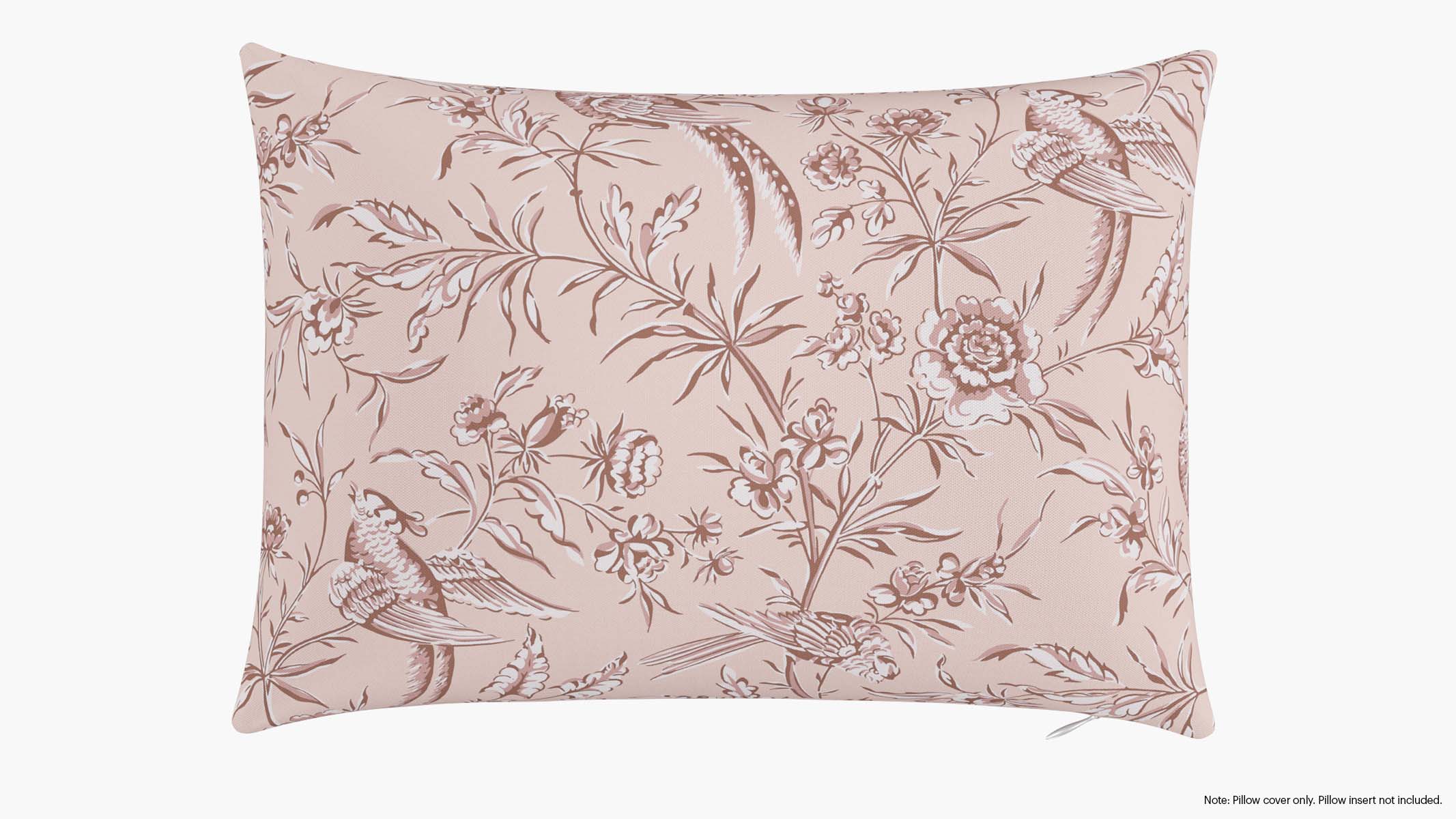 Blush Aviary Upholstered Custom Throw Pillow Cover 14