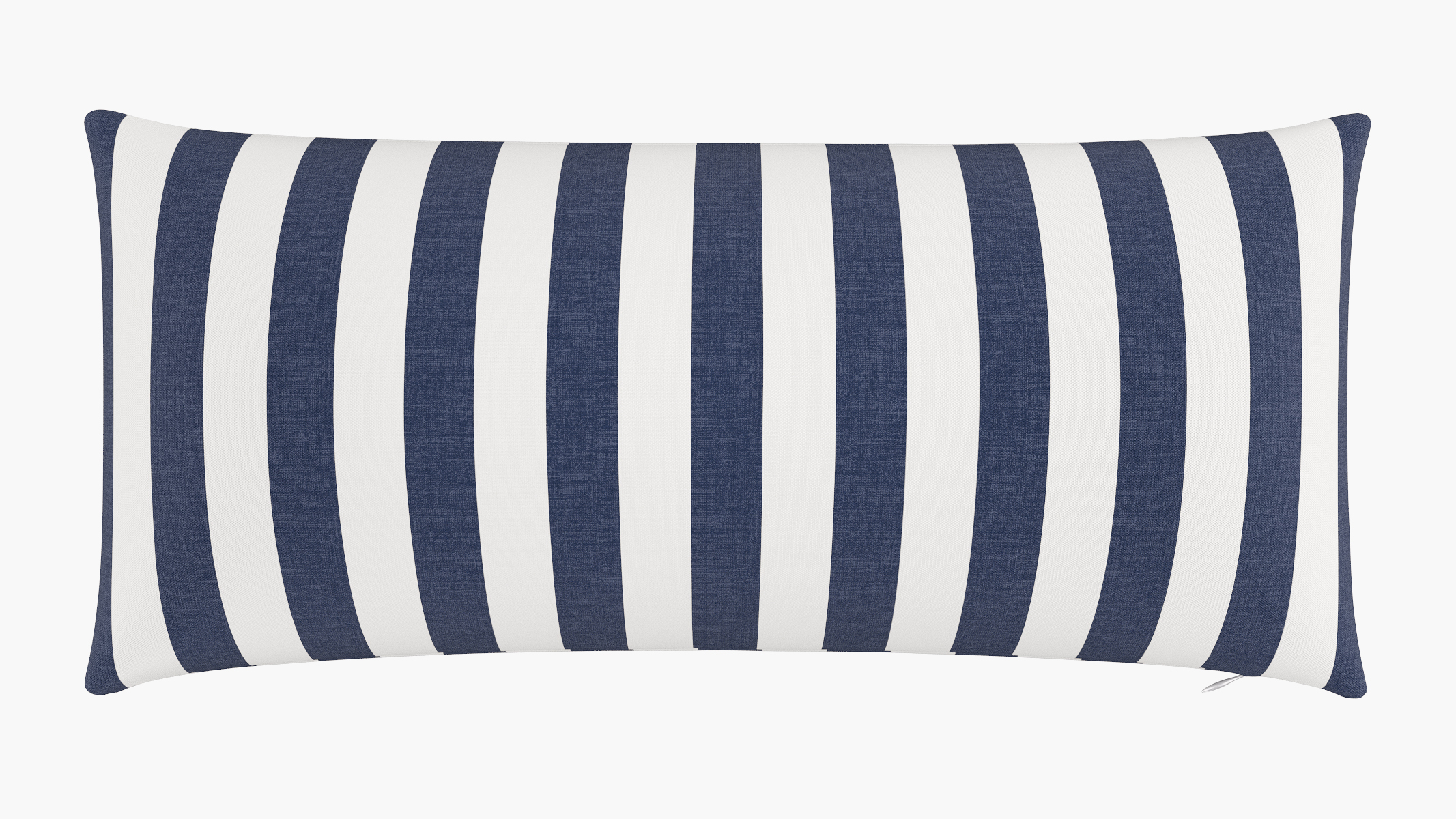 Navy Cabana Stripe Upholstered Custom Throw Pillow 14