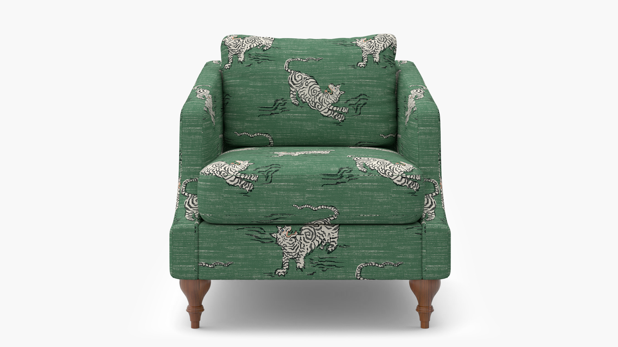 Slope Arm Chair | Walnut | Emerald Tigresse