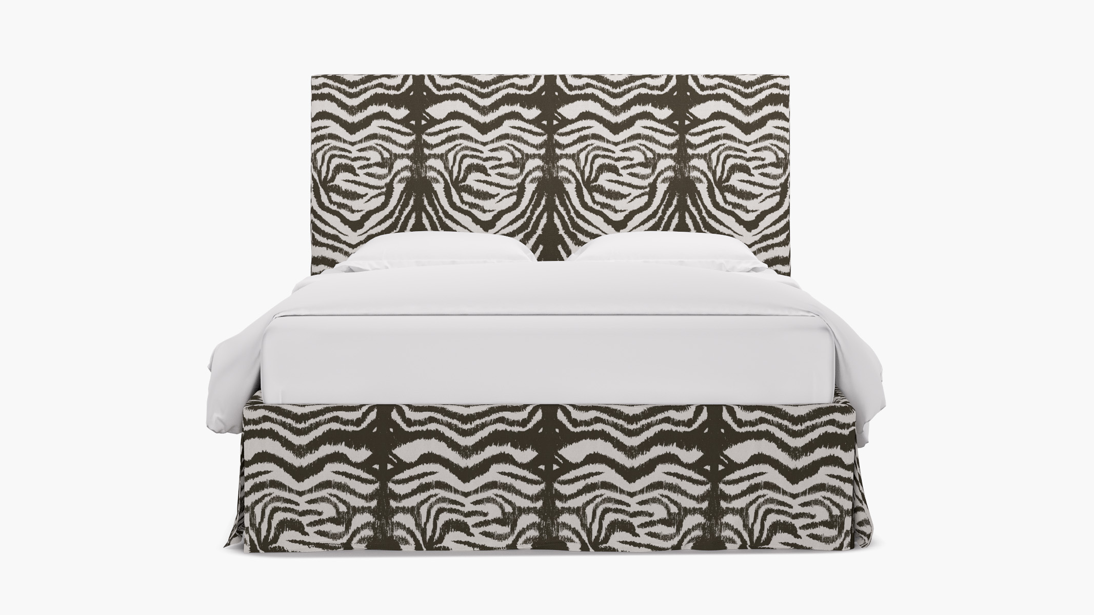 Zebra Upholstered Custom Slipcovered Bed Queen The Inside