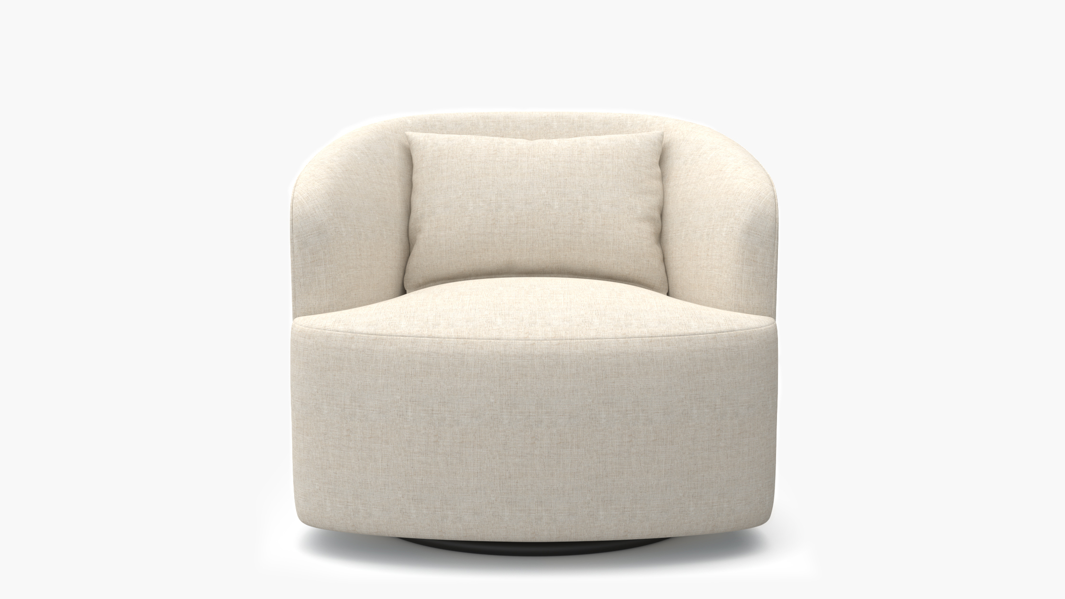 Deco Swivel Chair | Talc Everyday Linen