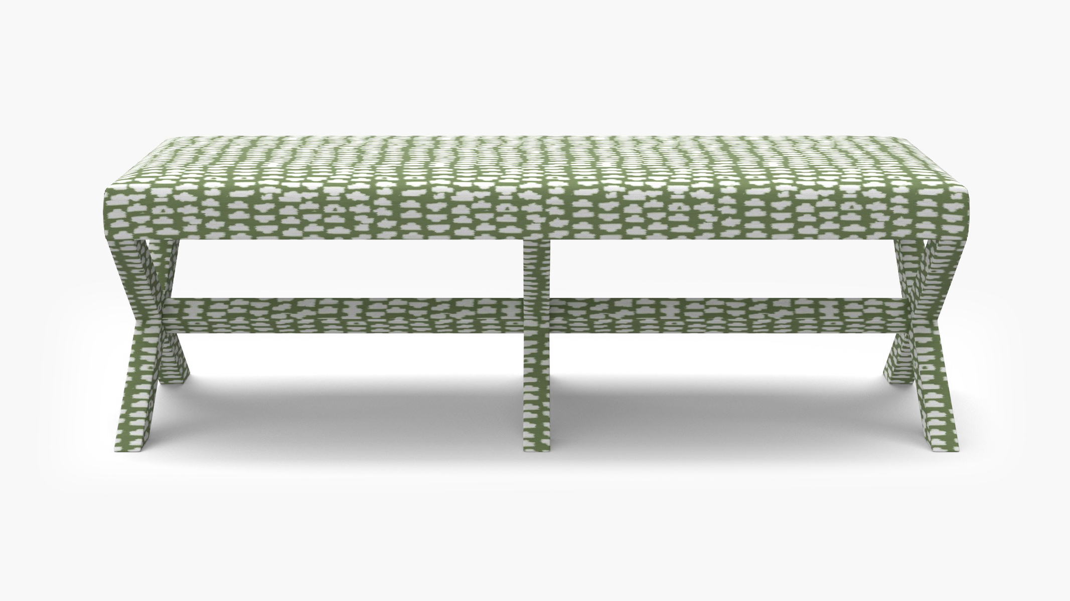 Double X Bench | Olive Odalisque