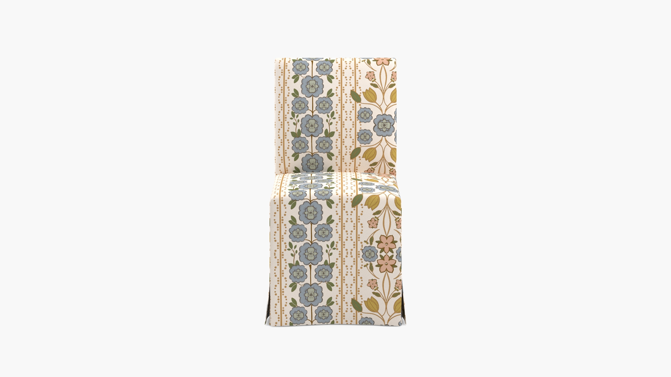 Slipcovered Signature Dining Chair - Cover Only | Colonial Blue Floriline